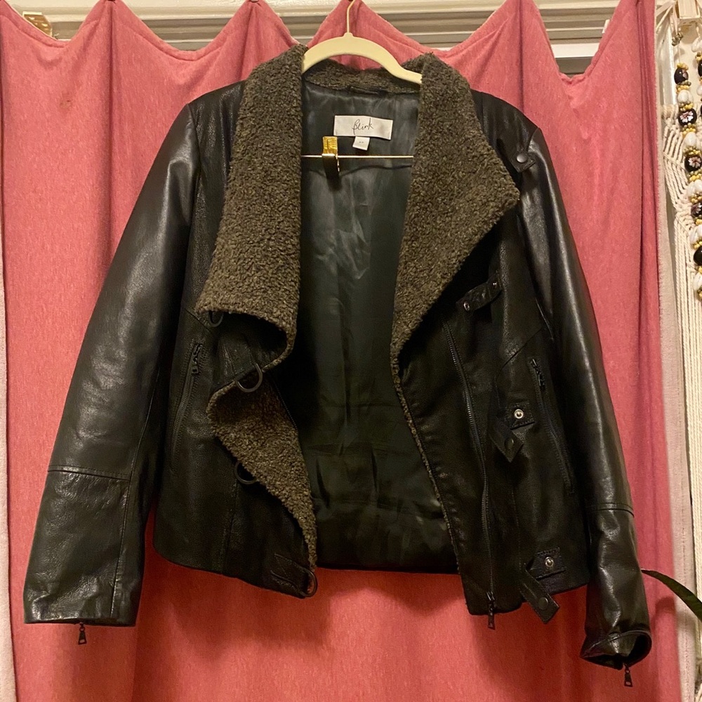 Women’s BLINK by Danier black genuine leather bomber jacket